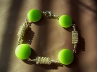 Náramek zelený, spirálky
